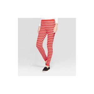 CHRISTMAS party candy cane leggings red white stripe Christmas PJ  small…